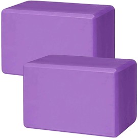 WANGZAIZAI Yoga Block, Set of 2 Yoga Blocks for Yoga, Pilates Training, High-Quality Yoga Blocks/Yoga Blocks, Perfect for Yoga, Pilates Meditation, for Beginners and Advanced Users (Purple)