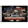 Hot Leathers Unisex-Adult Freedom Eagle Flag (Black, 3' x 5')