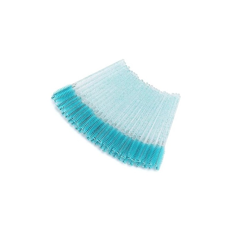 Tbestmax 50 Pcs Varitas de Mascara Desechables, Cristalino Ceja Spoolies