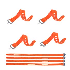 4x Heavy Duty Rubber Straps 50cm with Buckle - Quick Release Velcro Strap Alternative for Bikes, Ski, Cargo & UK Outdoor Gear