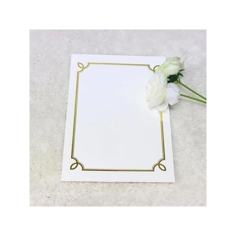 Certificate Paper Set 10-0 Gold Foil Certificate (20 Sheets) Certificate