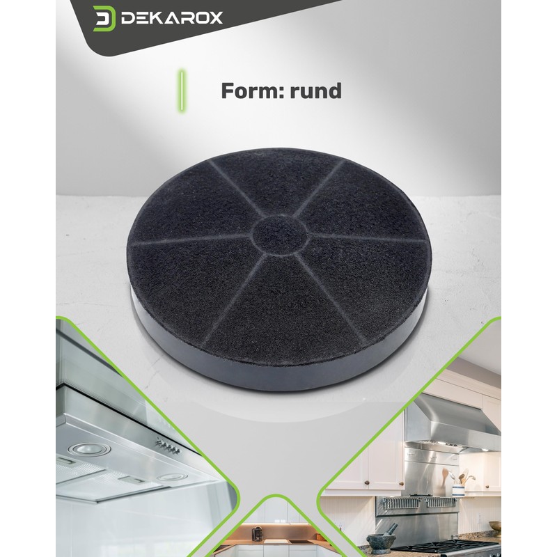 DEKAROX Carbon Filter Activated Carbon Filter 175 mm Diameter for