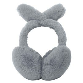 Simplicity Kids Bunny Earmuffs Cute Plush Winter Ear Warmers, Grey