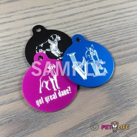 Mister Petlife Love Vizsla Engraved Keychain/Round Tag with Tab Park v2 Hungarian Blue