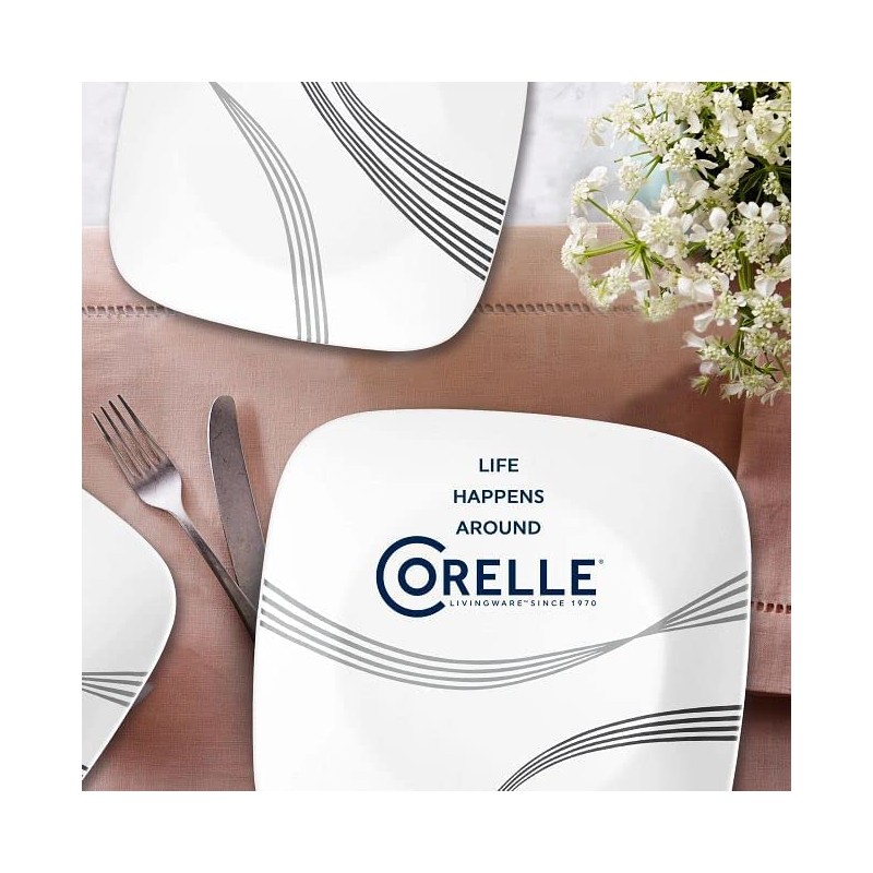 Corelle Urban Arc 16pc, Service for 4, Dinnerware Set, 8