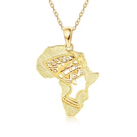 DAYLINLOVE Nefertiti Necklace 925 Sterling Silver Africa Necklace Queen Nefertiti Pendant Necklace Egyptian Jewelry Gifts for Women Wife Mom