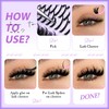 JIMIRE Volume Lash Clusters Kit 12-18MM D Curly Lash Extension
