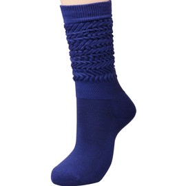Galsang Women's socks Women's Knee-High Socks for Women,Soft Long Scrunch Cotton Boot Socks,#K3006 (US, Numeric, 5, 10, Regular, Regular, Roal Blue Knee High)