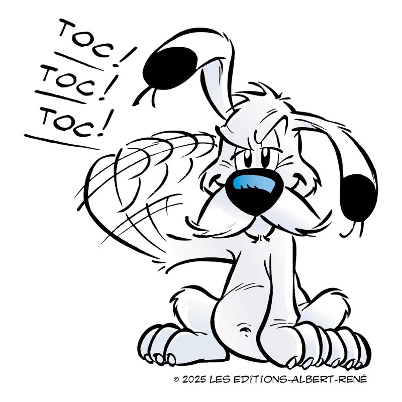 Spreadshirt Asterix & Obelix Idefix Klopft Toc Toc Toc Sticker,