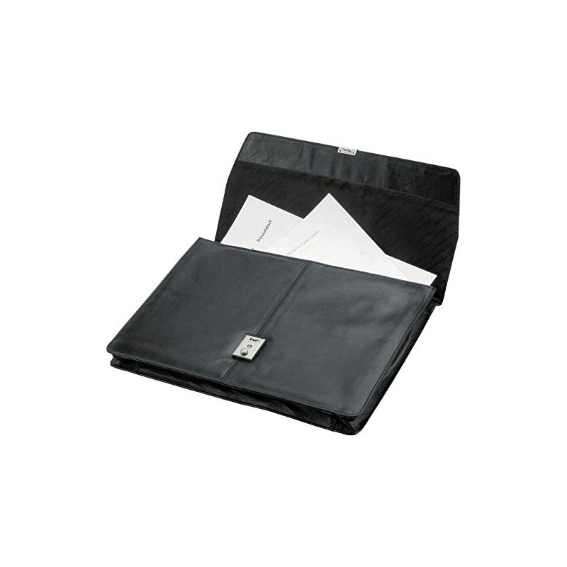 Alassio Combilite 41021–Satchel TISSANO, Genuine Leather, Black