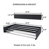 Step Up Laundry Drying Rack (27.5-INCH Industrial Gray), Wall Mounted,