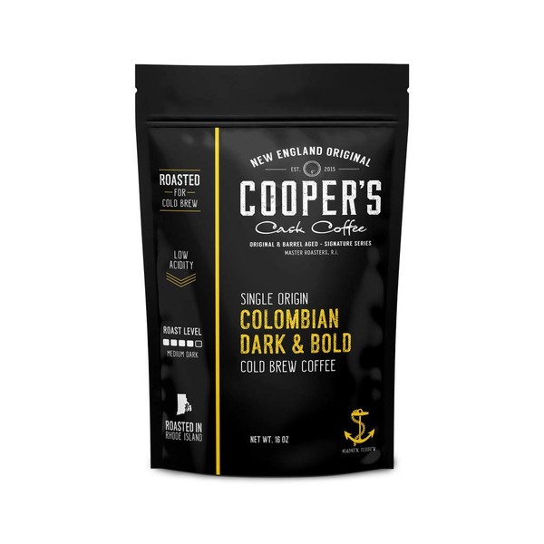 Cold Brew Coffee Colombian Reserve Single Origin Coarsely Ground Coffee - 2 lb. Bag - Dark Roast