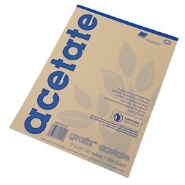 Grafix : Clear Acetate Pad 11x14 inches 0.003 : 25 Sheets