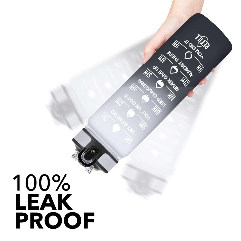 2002 Time Marked 1L Water Bottle with Straw and Neoprene