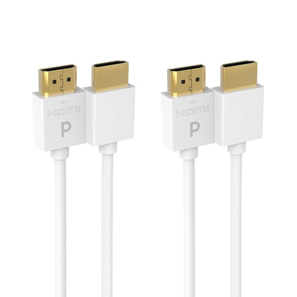 2-Pack HDMI Cable - 6 Foot, Slim, 18Gbps High-Speed, 4K@60Hz,