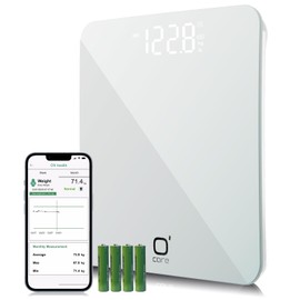 O'CARE Smart Scale for Body Weight and BMI Weighing,High Accuracy Digital Bathroom Scale with LED Large Display,Smart APP Sync Weight Scale 440lb (White)