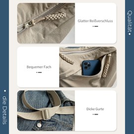 CHANXIUZAI Women's Diagonal Cross Bag with Zipper Nylon Handbag Moon Shaped Women's Handbag Suitable for Daily Life, Work, Campus Women's Bag, orange