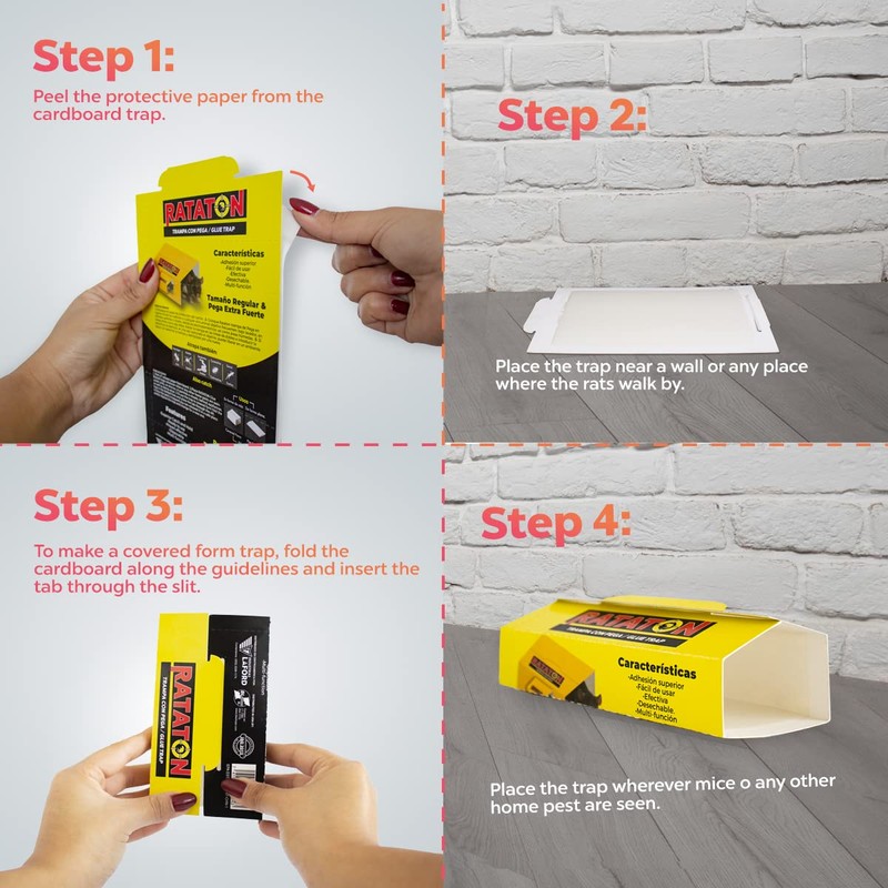 Rataton - Peanut Butter Scented Glue Trap, 12 Pack Ready