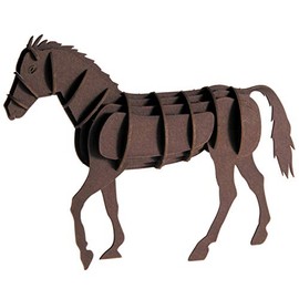 fFidolin 3D Paper Model Horse Design 12 x 9 x 4.5 cm (Assembled)