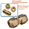 2 Pieces Air Conditioning Copper Pipe Extension Connectors Brass Flare