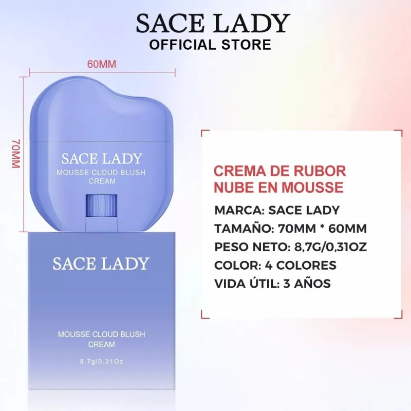 Sace Lady Blush Crema De Rubor Tono Brillante Profesional 02
