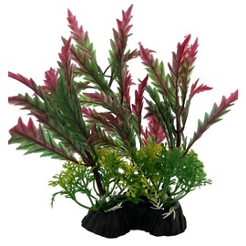 Lssapr Fake Aquarium Plants Tree Flower Plastic Fish Plant Set for Beta Goldfish Tank Artificial Decoration Ornaments Freshwater Saltwater Décor (516 Purple)