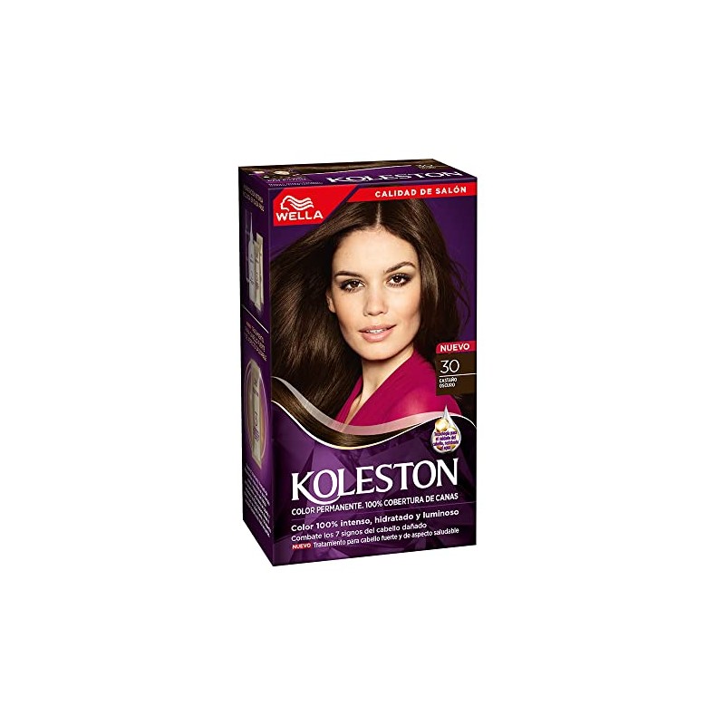 Koleston Tinte Permanente 30 Castaño Oscuro, 70 ml - Paquete