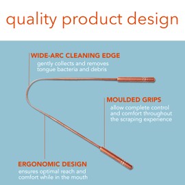 Bäst Tongue Scraper • 100% Copper (2 Pack) Premium Tongue Cleaner • Improve Oral Health • Ayurvedic Cleaning Tool