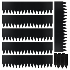 GZGNEEVL Metal Landscape Edging 6 Pack 10" H x 40" L Galvanized Steel Landscape Edging, Metal Edging Landscaping Metal Garden Border Black Steel Landscape Edge with 6 Clips for Lawn Yard (20Ft Total)