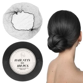 Hair Net 100 Pcs, 20 Inches Hair Nets Elasticity Invisible Elastic Mesh for Food Service, Black Hair Net for Ballet Bun, Sleeping, Women and Wig (100Pcs,Black)