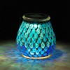 Starsoul Solar Lanterns Outdoor Waterproof, Elegant Blue Glass Mosaic Solar