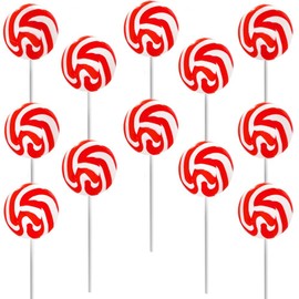 Red Swirl Swirls Lollipop Candy, Mixed Fruit Flavor, Individually Wrapped (48-Pack)