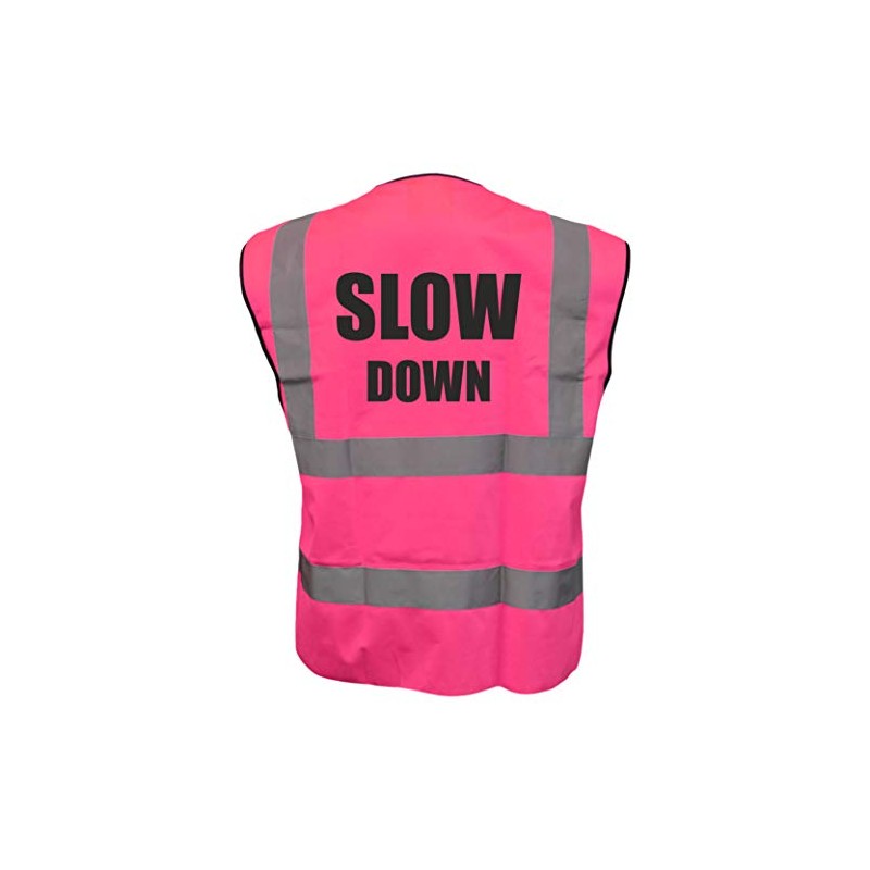 Equestrian SLOW DOWN Hi Viz Vis Vest Horse Riding Reflective