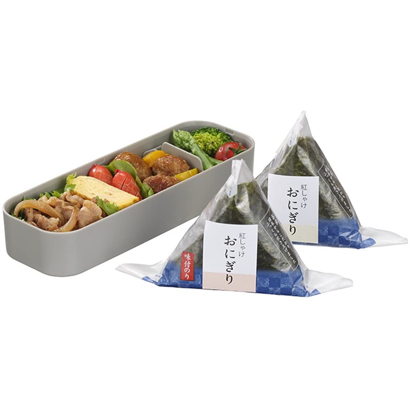 Iwasaki Industries B-1484 GN Lunch Box, 3-Way Slim, Easy Care,