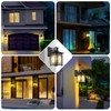 Motion Sensor Outdoor Lights, Dusk to Dawn Light Fixture, Black