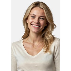 SOFIA MILANI - Women's Necklace 925 Silver - Circle Pendant, Gold, No Gemstone