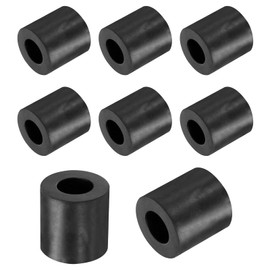 QUARKZMAN Pack of 8 Rubber Washers Rubber Spacer 20 mm Outer Diameter x 10 mm Inner Diameter x 20 mm Height Black Round Spacer Sleeves Thick Rubber Washers Rubber Spacers