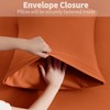 Horbaunal 2 Pack Microfiber Body Pillow Covers Burnt Orange Body