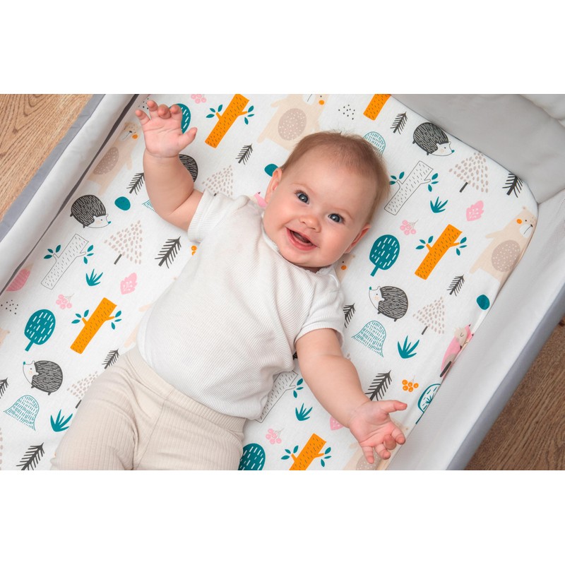 Lovely Hippo 2 x Fitted Sheets 50 x 83 cm,