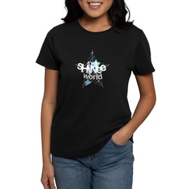 CafePress SFI It's A Shinee World T Shirt Womens Cotton Dark T-Shirt Black