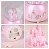 IBLUELOVER Musical Snow Globe Rotating Castle Music Box Illuminated Automatic