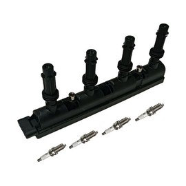 Ignition Coil Pack and Iridium Spark Plug Kit - Compatible with 2011-2015 Chevy Cruze 1.4L 4-Cylinder
