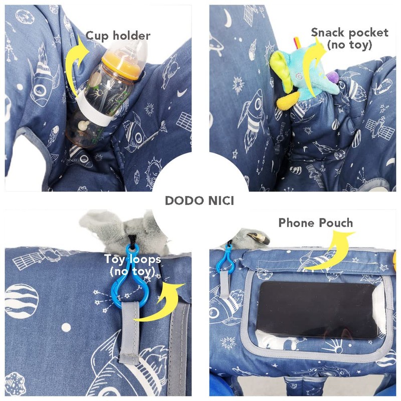 Shopping Cart Cover for Baby/Toddler, Cozy High Chair Cover, Blue