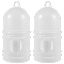 Zerodeko 2PCS Bird Water Drinker, Pigeon Water Dispenser, Parakeet Dove Parrot Duck Pigeon Water Dispenser Automatic Feeder, Plastic Bird Cage Water Dispenser, 24x12cm, White
