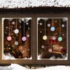 Christmas Stained Merry Christmas Bauble Snowflake Window Stickers Cling (Merry