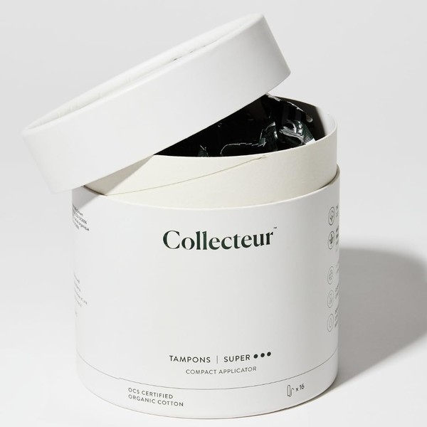 Collecteur OCS Organic Tampons, with BPA-Free Compact Applicator, Super Absorbency,