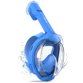 ACURE Kids Snorkel Mask Full Face - Anti-Fog & Dry Top Snorkel Set, Snorkeling Gear with Easier Breathing System for Swimming Beginners Ages 3-8