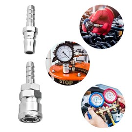 HawZeerLy 4 Piece Quick Release Gas Hose Copper Nozzle Quick Release Gas Connector Zinc Alloy Copper Nozzle for Motorhomes and Caravans BBQ/Patio Heater Hose Assemblies