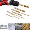 Bestgle 9Pcs Machine Screw Tap Set Titanium Spiral Flute Drill