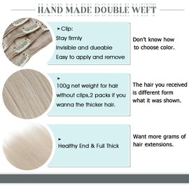 Sunny Clip in Hair Extensions Brown to Blonde Remy Human Hair Clip in Extensions Ombre Light Brown to Platinum Blonde Hair Extensions Clip in Silky 14inch 120g